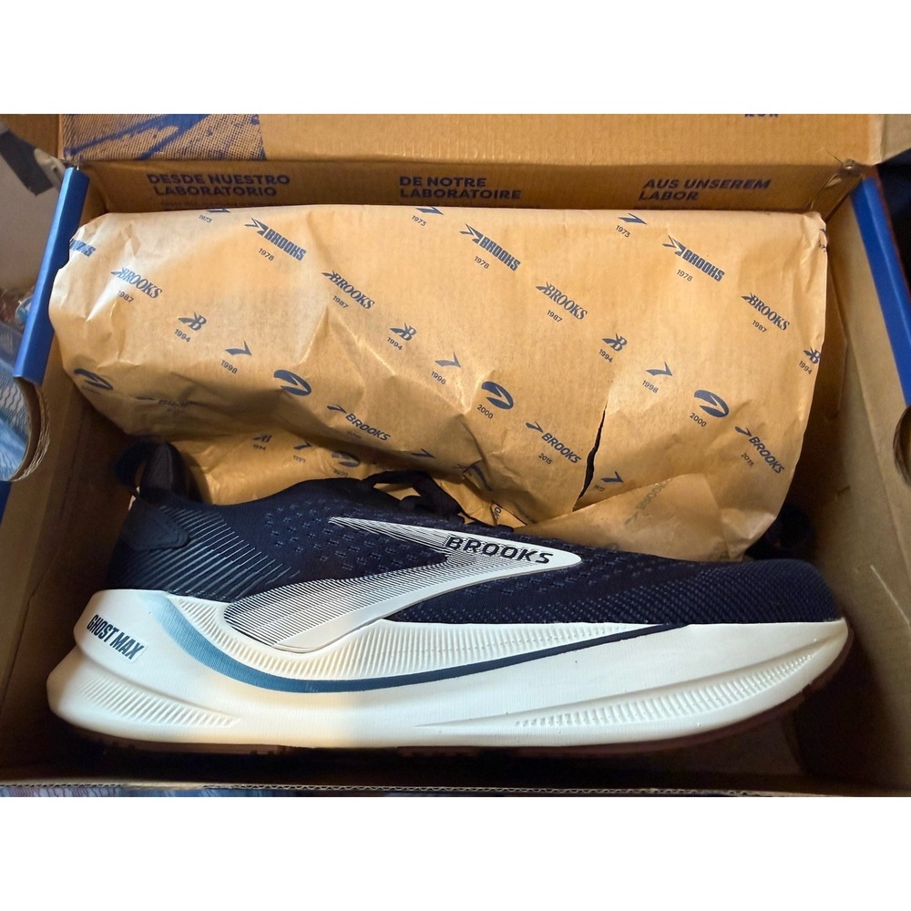 Brooks Ghost Max 4 Navy/Biscuit Men's Size 10 Running Shoe